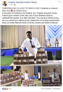 See How Pastor Gave Out 30 Million To Church Members On Christmas.dailyfamily.ng