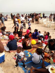 Family Picnic at Elegushi Beach in Lagos 